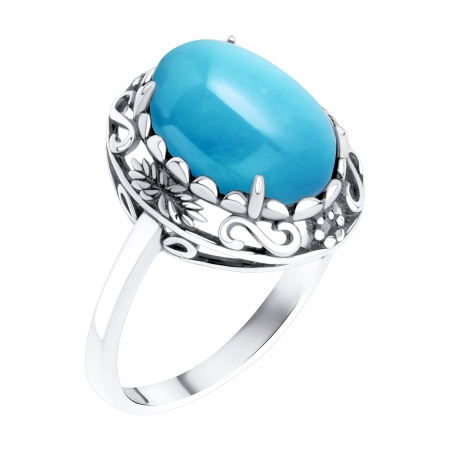 Купить оптом кольцо из серебра с бирюзой 1310315723 от Krasnoe