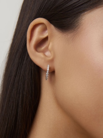 Купить оптом серьги из серебра с фианитами 2340201315-1 от Krasnoe