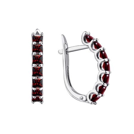 Купить оптом серьги из серебра с гранатами 2340151958 от Krasnoe