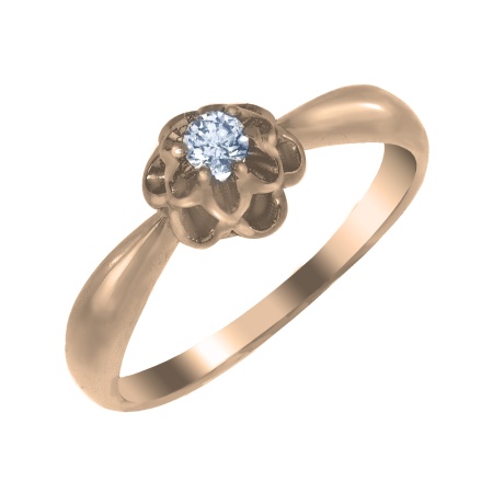 Купить оптом кольцо из серебра с фианитами 1320200113 от Krasnoe