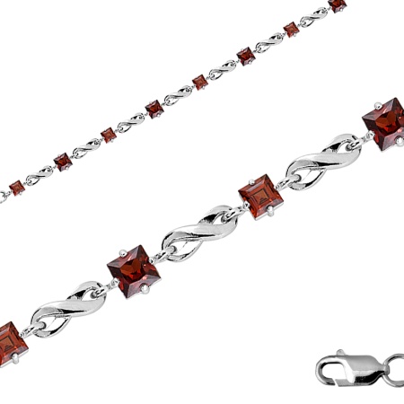 Купить оптом браслет из серебра с фианитом 4R022719-18-1 от Krasnoe