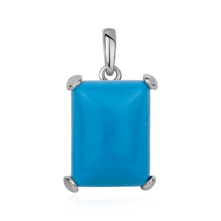 Купить оптом подвеска из серебра с бирюзой 3340Б26604 от Krasnoe