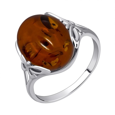 Купить оптом кольцо из серебра с янтарём 1340481859 от Krasnoe