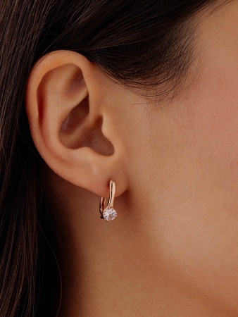 Купить оптом серьги из серебра с фианитами 2320200261 от Krasnoe