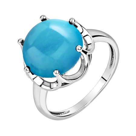 Купить оптом кольцо из серебра с бирюзой 1340Б25153 от Krasnoe