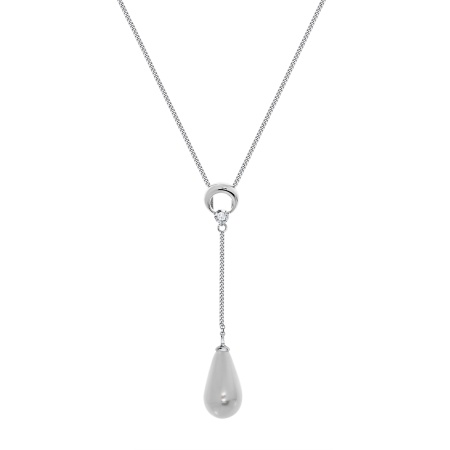 Купить оптом колье из серебра с жемчугом и фианитами 8340240810-45-21 от Krasnoe