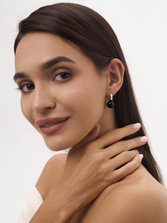 Купить оптом серьги из серебра с агатами 2340391856-20 от Krasnoe