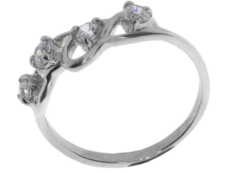 Купить оптом кольцо из серебра с фианитом 120R0006 от Krasnoe