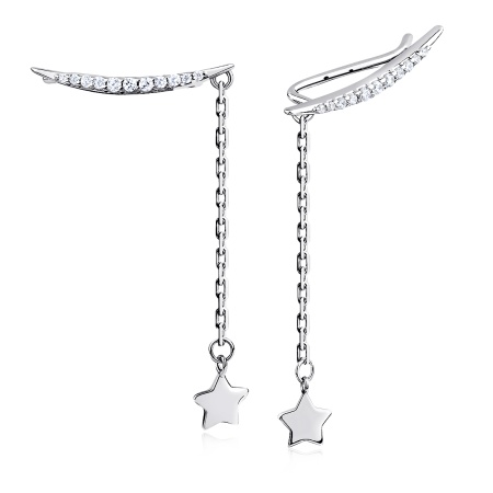 Купить оптом серьги из серебра с фианитами 2340204903л-8-9 от Krasnoe