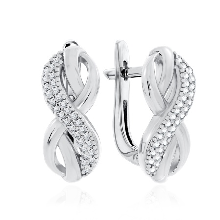 Купить оптом серьги из серебра с фианитами 2340201333л от Krasnoe