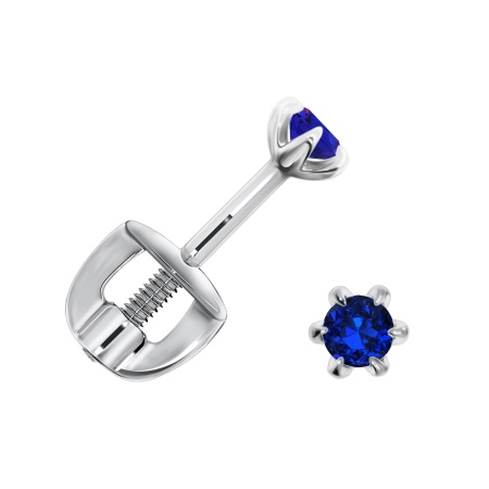 Купить оптом пусеты из серебра с ситаллами П340880525-82 от Krasnoe