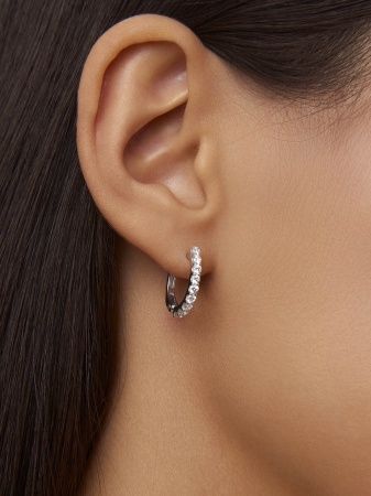 Купить оптом серьги из серебра с фианитами 2340201315-1 от Krasnoe