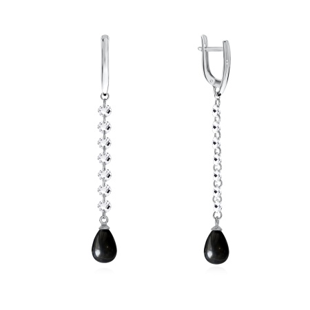 Купить оптом серьги из серебра с агатами и фианитами 2340390613-2-20 от Krasnoe