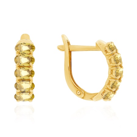 Купить оптом серьги из серебра с цитринами 2320111724 от Krasnoe