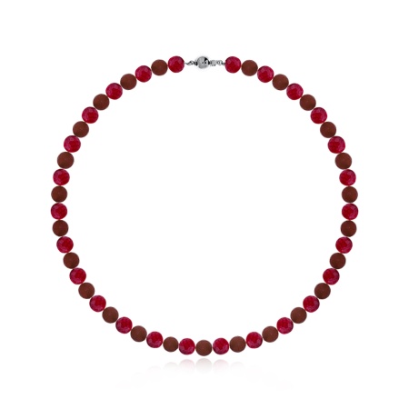 Купить оптом бусы из серебра с агатами 8340656088-50-47 от Krasnoe