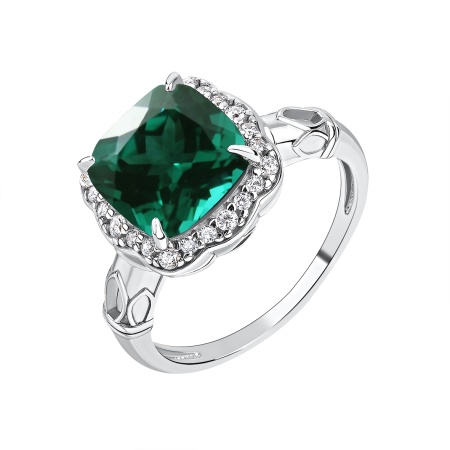 Купить оптом кольцо из серебра с ситаллом и фианитами 1340881964л-63 от Krasnoe