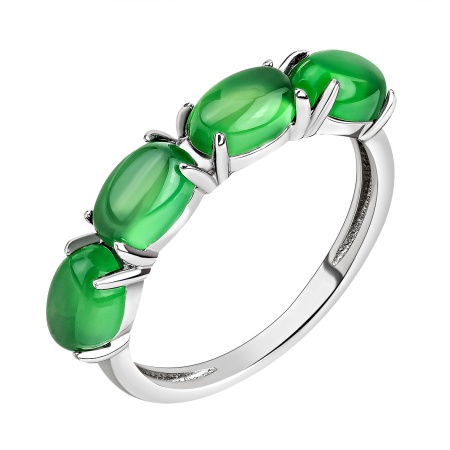 Купить оптом кольцо из серебра с агатами 1340395186-60 от Krasnoe