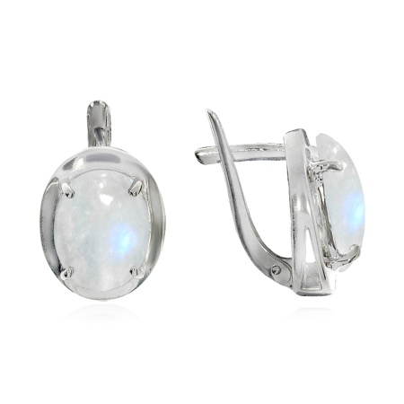 Купить оптом серьги из серебра с лунным камнем 2340930029 от Krasnoe