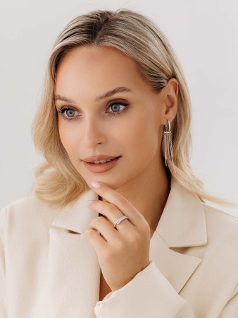 Купить оптом серьги из серебра без вставок 2340405655-16 от Krasnoe