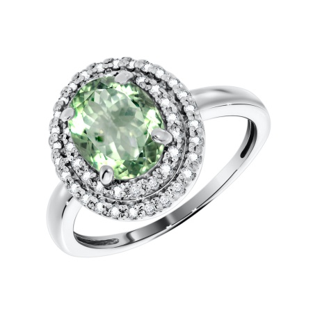 Купить оптом кольцо из серебра с кварцем и фианитами 1340180119-69 от Krasnoe