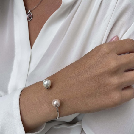 Купить оптом браслет из серебра с жемчугами 4340240868-13 от Krasnoe