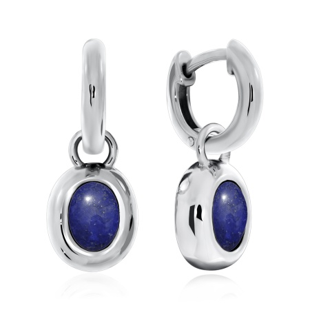Купить оптом серьги из серебра с лазуритами и фианитами 2340470336л от Krasnoe