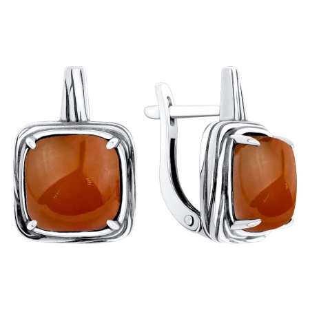 Купить оптом серьги из серебра с сердоликами 2310685802 от Krasnoe