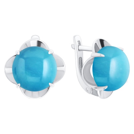 Купить оптом серьги из серебра с бирюзой 2340315782 от Krasnoe