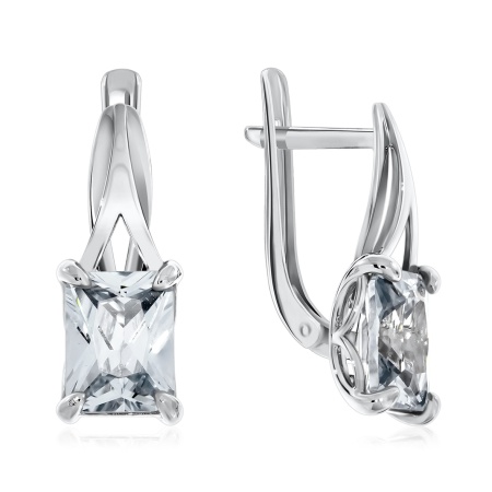 Купить оптом серьги из серебра с фианитами 2340200095 от Krasnoe