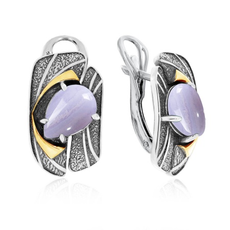 Купить оптом серьги из серебра с агатами 2317392394-84 от Krasnoe