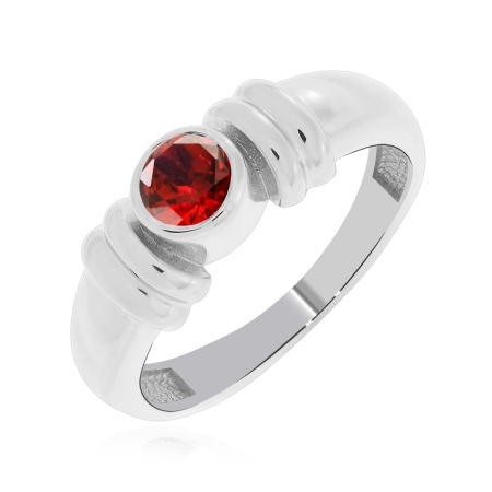 Купить оптом кольцо из серебра с гранатом 1340151123 от Krasnoe