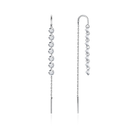 Купить оптом серьги из серебра с фианитами 2340200755-2 от Krasnoe