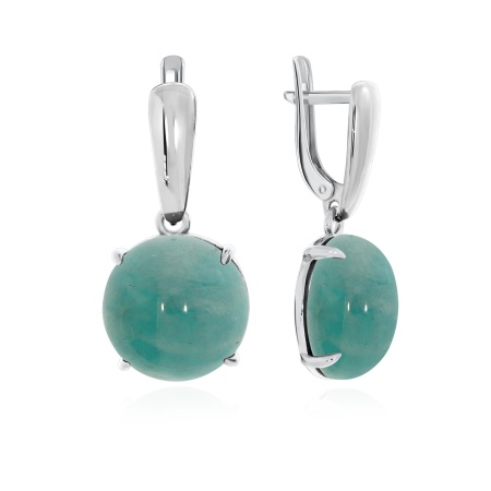 Купить оптом серьги из серебра с амазонитами 2340370660 от Krasnoe
