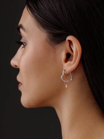 Купить оптом серьги из серебра с фианитами 2350201894-2 от Krasnoe