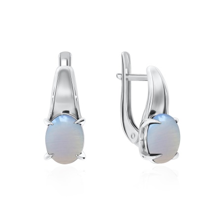 Купить оптом серьги из серебра с лунным камнем 2340930370 от Krasnoe