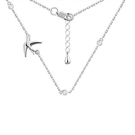 Купить оптом колье из серебра с фианитами 8340204875л-16-40 от Krasnoe