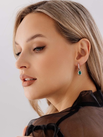 Купить оптом серьги из серебра с агатами 2340390365-60 от Krasnoe