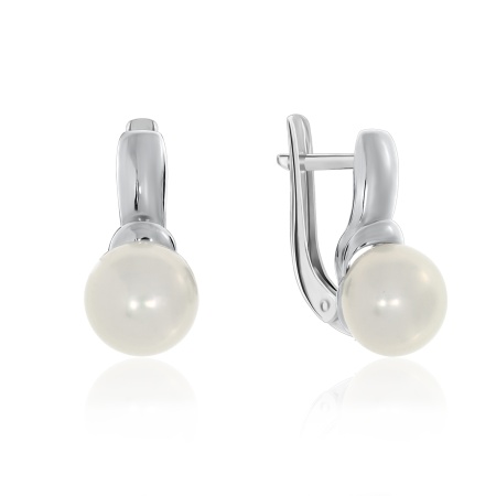 Купить оптом серьги из серебра с жемчугами 2340050894 от Krasnoe