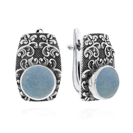 Купить оптом серьги из серебра с виоланами 2310В01366 от Krasnoe