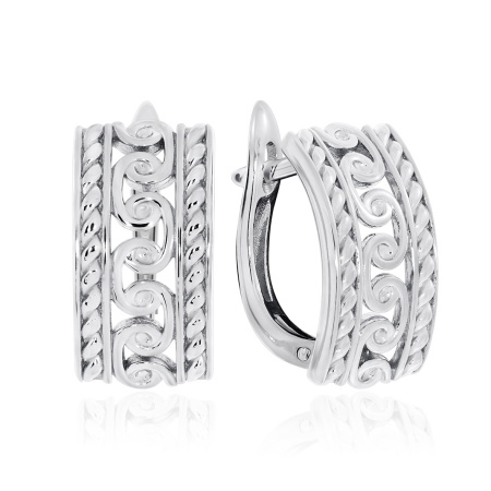 Купить оптом серьги из серебра без вставок 2340401364 от Krasnoe