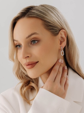 Купить оптом серьги из серебра без вставок 2340405591 от Krasnoe