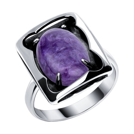 Купить оптом кольцо из серебра с чароитом 1310465708 от Krasnoe