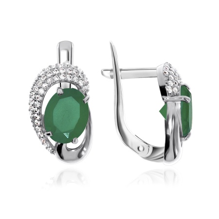 Купить оптом серьги из серебра с агатами 3397013589л от Krasnoe