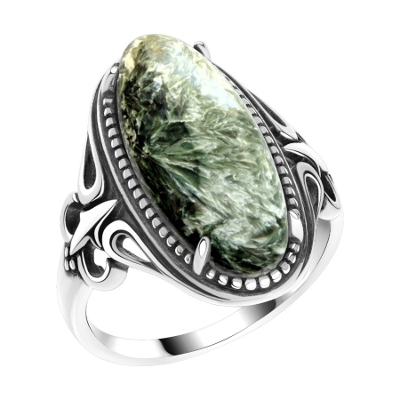 Купить оптом кольцо из серебра с серафинитом 1310925113 от Krasnoe