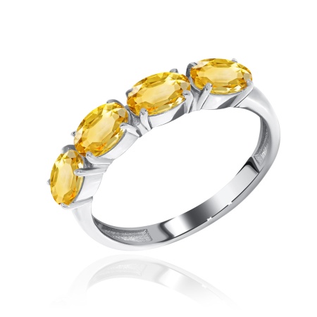 Купить оптом кольцо из серебра с цитринами 1340111182 от Krasnoe