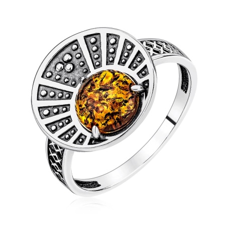 Купить оптом кольцо из серебра с янтарём 1310481982 от Krasnoe