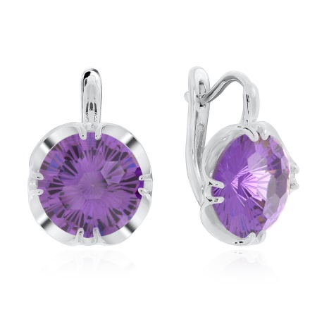 Купить оптом серьги из серебра с фианитами 2340201495-92 от Krasnoe