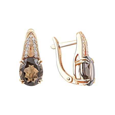 Купить оптом серьги из серебра с топазами и фианитами 2329101949л от Krasnoe