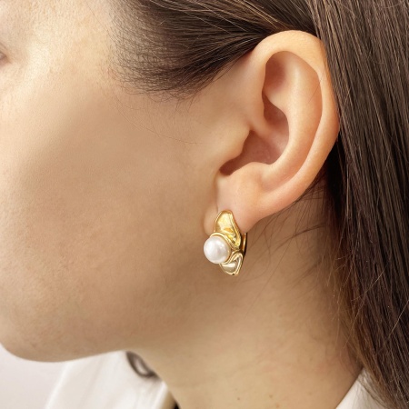 Купить оптом серьги из серебра с жемчугами 2320050836 от Krasnoe