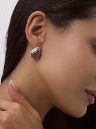 Купить оптом серьги из серебра с агатами 2310390977-21 от Krasnoe